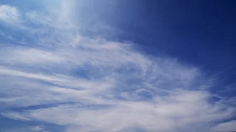Fast Moving Altocumulus Clouds Time Lapse Over Blue Sky Stock Footage 340891401