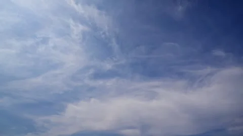 Fast Moving Altocumulus Clouds Time Lapse Over Blue Sky Stock Footage 340891428