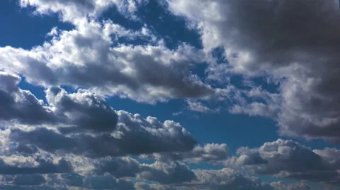 Fast moving and morphing clouds Stock Footage 49523802