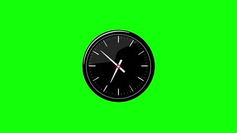 Fast Moving Clock Animation With Green B Stock Video Pond5