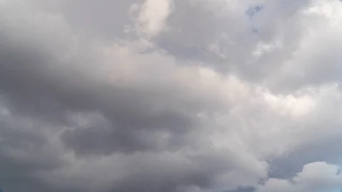 Fast moving clouds against the blue sky. Timelapse Stock Footage 126303301