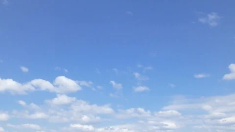 Fast moving clouds in blue sky timelapse Video stock 130020711
