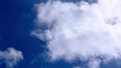 Fast Moving Clouds with Deep Blue Sky Timelapse Video Stock Footage 332258252