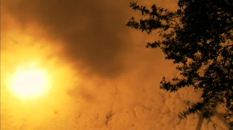 Fast moving clouds Stock Footage 285371