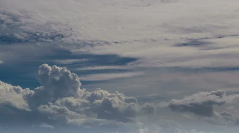 Fast moving clouds Stock Footage 32373895
