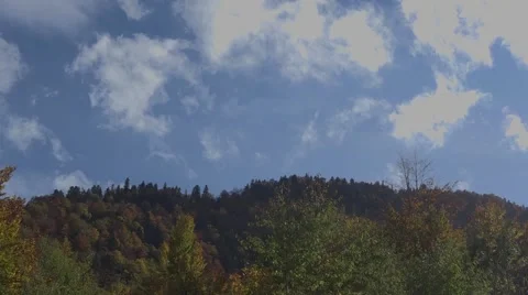 Fast moving clouds Stock Footage 56137651