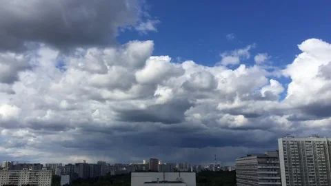 Fast moving clouds Stock Footage 90801330