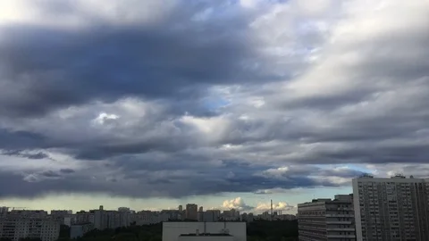 Fast moving clouds Stock Footage 90801331