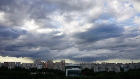 Fast moving clouds Stock Footage 90801746