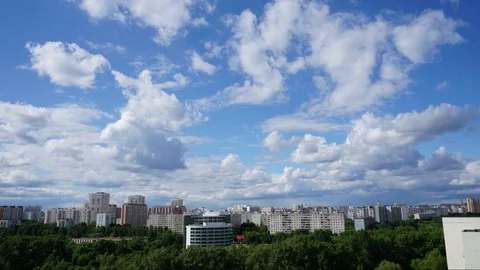 Fast moving clouds Stock Footage 90801747