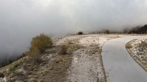 Fast moving clouds at mountain. Stock Footage 142732655