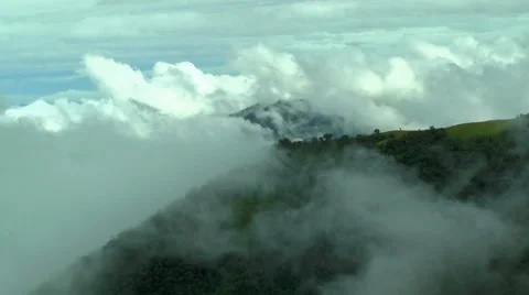 Fast moving clouds over Andes Stock Footage 60434910