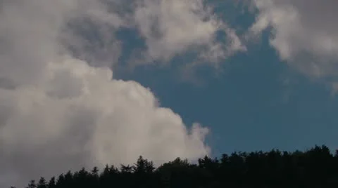 Fast Moving Clouds Over an Appalachian Mountain Hilltop Video stock 12681066