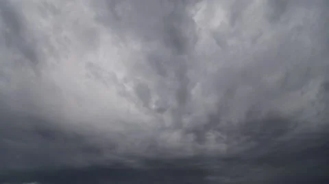 Fast moving clouds over blue sky. 4K UHD timelapse. Stock Footage 64093679