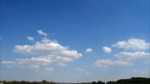 Fast Moving Clouds Over blue Sky. 4K Uhd Timelapse Stock Footage 157570928