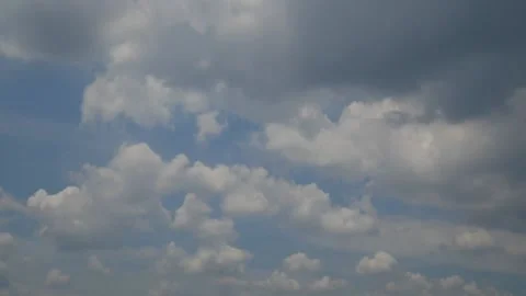 Fast Moving Clouds Over Blue Sky Time Lapse. Stock Footage 165387571