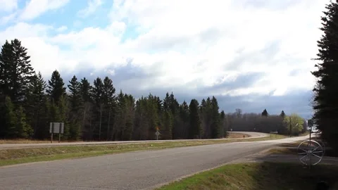Fast moving clouds over the pines Stock-Footage 146616367