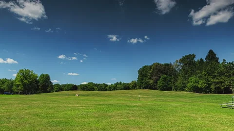Fast Moving Clouds Over Rural Pasture Landscape - Timelapse Stock Footage 203806728