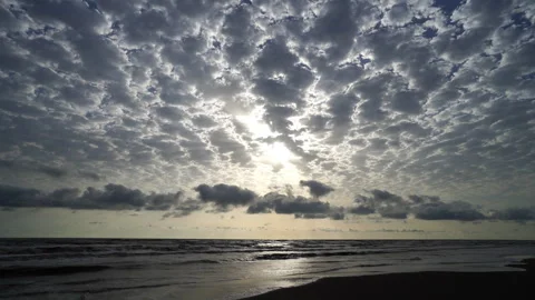 Fast-Moving Clouds Over the Sea Video stock 313280770