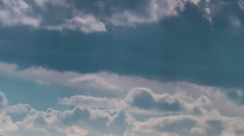 Fast moving clouds with sunbeams HD Stock Footage 37285928