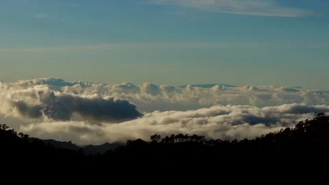 Fast moving clouscape 4k 25fps video Stockbeeldmateriaal 301558555
