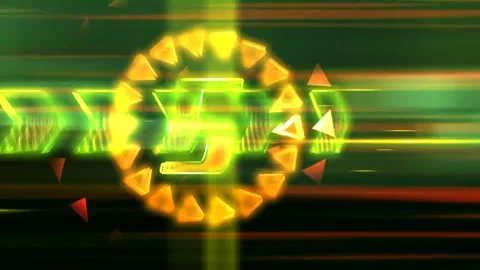 Fast moving colorful arrows with countdown number Video stock 260771797