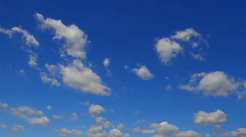 Fast-moving cumulus clouds Stock Footage 30300574