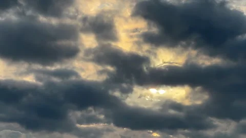 Fast Moving Dark Blue Gray Clouds Time Lapse Stock Footage 345685239