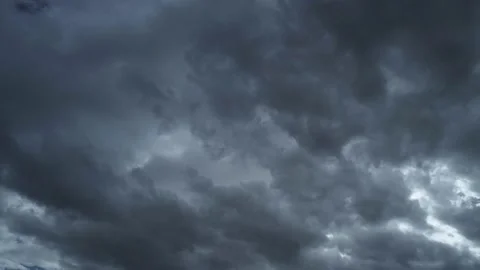 Fast moving darkness clouds, before the rainstorm. Stock Footage 219715689