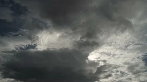 Fast moving darkness clouds, time lapse. Stock Footage 219715688