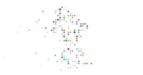 Fast Moving Dots Form the Guyana Country Outline Video Stock Footage 321299597