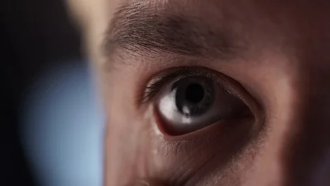The fast-moving eye of an man. Extreme close up eye Stock Footage 130064357