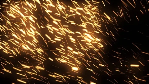 Fast moving fire particles and sparks Stock Footage 105954095