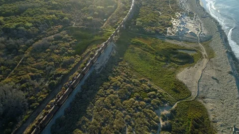 Fast moving freight train Stock-Footage 91278339