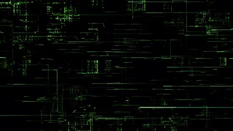 Fast moving green lines on a black background Stock Footage 288703091