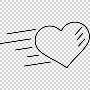 Fast moving heart Stock Illustration