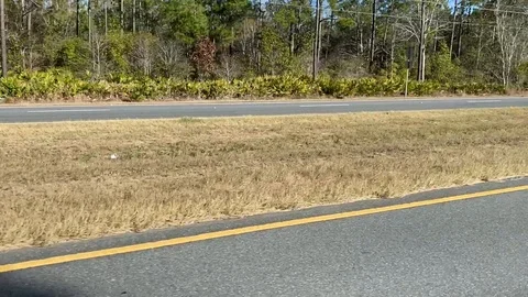 Fast moving highway without traffic Stock Footage 124608544