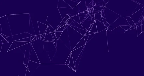 Fast-moving interweaving of dots and lines on a blue background 1 Stock Footage 304823616