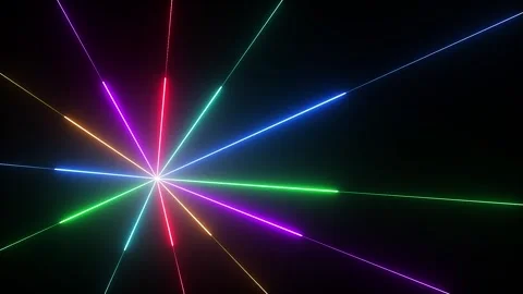 Fast-Moving Light Trails and Glowing Beams | Cyber Glow Motion 4K 動画素材 304948531