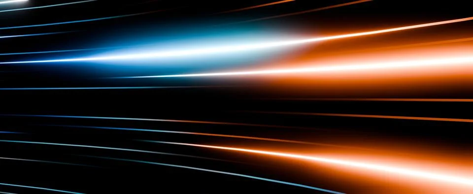 Fast Moving Light Trails Digital Technology Concept Illustrazione stock