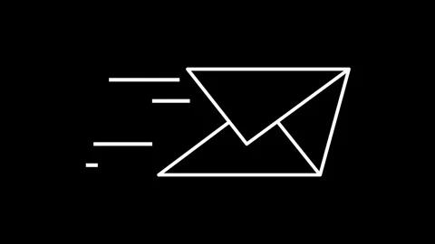 Fast Moving Mail Envelope Icon Animation Video stock 281816980