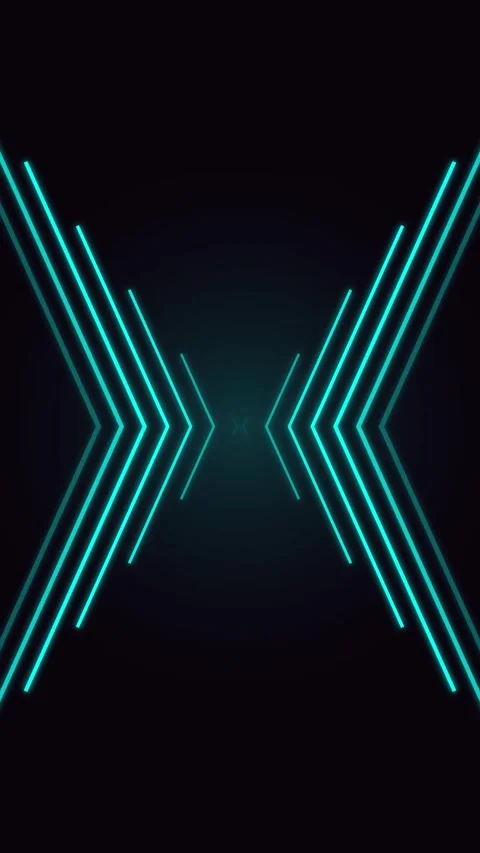 Fast Moving Neon Chevron Arrow Tunnel Loop Background in 3D Perspective Stock Footage 340303505