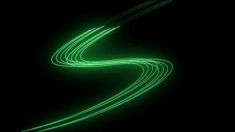 Fast Moving Neon Green Light Streak Trail Stock-Footage 318583343