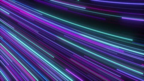 Fast Moving Neon Light Trails Data Stream Video Animated Background Stock Footage 336375442