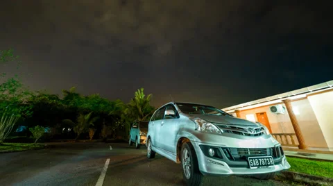 Fast Moving Night Cloud Stock-Footage 37824301