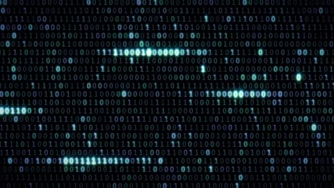 Fast moving numbers in the Internet matrix blue color a HD 1920x1080 Video stock 114187828