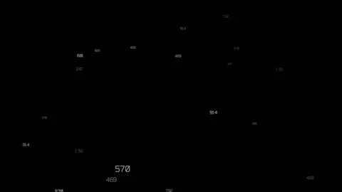 Fast moving numbers in space on black background HD Stock Footage 121523685