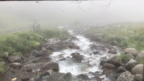 Fast moving river in elevit plateau from rize turkey Stock Footage 78727296