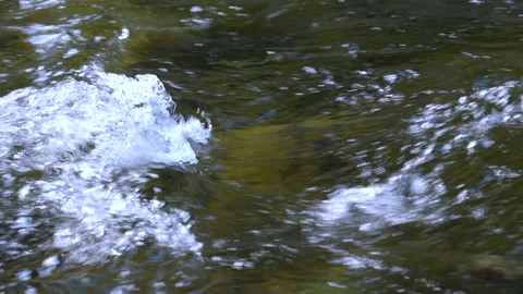 Fast Moving River Rapids Close Up Of Water In Slower Motion Rushing By In Waves Stock Footage 200286775