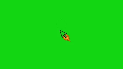 Fast moving rocket mouse cursor on green screen 4K Stock Footage 340154043